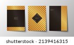 luxury golden templates a4 set. ... | Shutterstock .eps vector #2139416315