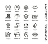 business ethics line icon set | Shutterstock .eps vector #1283672995