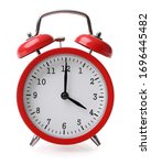 Red Alarm Clock Set At Four...