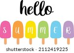 hello summer popsicles ice... | Shutterstock .eps vector #2112419225