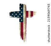 usa american flag cross... | Shutterstock .eps vector #2159069745