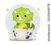 baby dinosaur. little dragon ... | Shutterstock .eps vector #2010644078