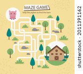 maze game. educational... | Shutterstock .eps vector #2011391162