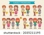 english subject pronouns.... | Shutterstock .eps vector #2035211195