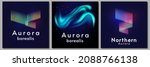 aurora icon banner set. vector... | Shutterstock .eps vector #2088766138
