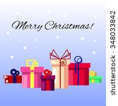 christmas design for greeting... | Shutterstock .eps vector #348033842