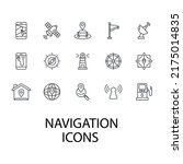 navigation icons set .... | Shutterstock .eps vector #2175014835