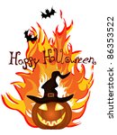 halloween card   vector | Shutterstock .eps vector #86353522