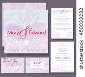set of wedding cards or... | Shutterstock .eps vector #450033232