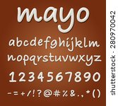 mayonnaise vector alphabet.... | Shutterstock .eps vector #280970042
