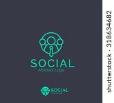 social network logo template.... | Shutterstock .eps vector #318634682