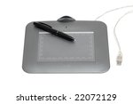 graphic tablet and pen on a... | Shutterstock . vector #22072129