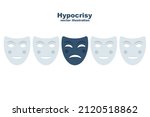 Hypocrisy Concept. Lying Mask....