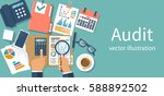 auditing concepts. auditor at... | Shutterstock .eps vector #588892502