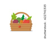 basket of vegetables icon... | Shutterstock .eps vector #622741535