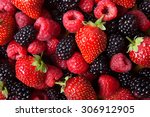 strawberry, raspberries, blackberries background