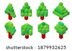 Set Of Trees In Isometric View...