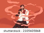 love couple embracing. romantic ... | Shutterstock .eps vector #2105605868