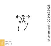 hand swipe icon. horizontal... | Shutterstock .eps vector #2014692428