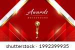 red maroon white golden awards... | Shutterstock .eps vector #1992399935