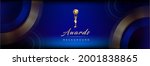 dark blue golden royal awards... | Shutterstock .eps vector #2001838865