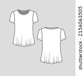 round neck fashion t shirt top... | Shutterstock .eps vector #2156063505