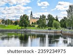 Oulu Finland cityscape in summer