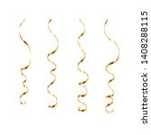 gold ribbon serpentine set.... | Shutterstock .eps vector #1408288115