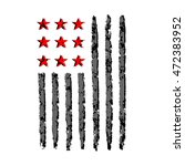 american flag grunge  symbol... | Shutterstock .eps vector #472383952