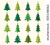 christmas tree cartoon icons... | Shutterstock .eps vector #505148062