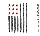 american flag grunge  symbol... | Shutterstock . vector #564865042