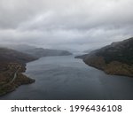 Drone Shot Over Scottish Loch...