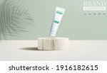 cosmetic product mock up on... | Shutterstock .eps vector #1916182615