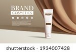 cosmetic product on brown silk... | Shutterstock .eps vector #1934007428