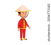 Chinese Boy Wearing National...
