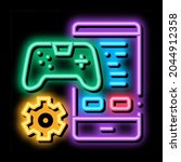 phone game app neon light sign... | Shutterstock .eps vector #2044912358