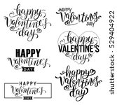 happy valentine's day card. set ... | Shutterstock .eps vector #529404922