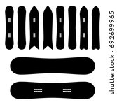 snowboard icons set black and... | Shutterstock . vector #692699965