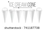 White Ice Cream Cone Mock Up...