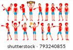 boxer sportsman. player boxing. ... | Shutterstock . vector #793240855
