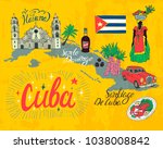 Illustrated Tourist Map Of Cuba....