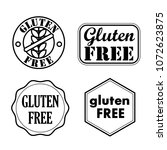 gluten free seals  badges ... | Shutterstock .eps vector #1072623875