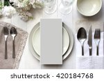 table place  reserve card  menu ... | Shutterstock . vector #420184768