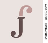 vector logo design of f and j... | Shutterstock .eps vector #1089171095