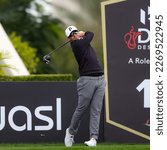 Small photo of Hero Dubai Desert Classic am Emirates Golf Club am 27. Januar 2023 in Dubai, Vereinigte Arabische Emirate. Ewen Ferguson Scottish professional golfer