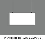 horizontal hanging poster... | Shutterstock .eps vector #2031029378