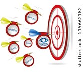 marketing dart concept.... | Shutterstock .eps vector #519662182