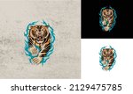 artwork design of tiger vector... | Shutterstock .eps vector #2129475785