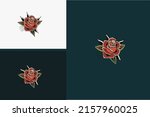 logo design of red rose vector | Shutterstock .eps vector #2157960025