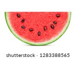 watermelon slice isolated on white background, clipping path, full depth of field